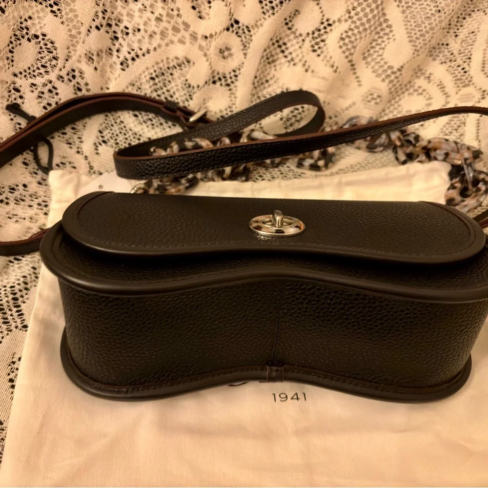 NWT Coach Wavy Dinky Bag Shoulder & Crossbody Coachtopia Black Leather CK113 - Picture 13 of 16